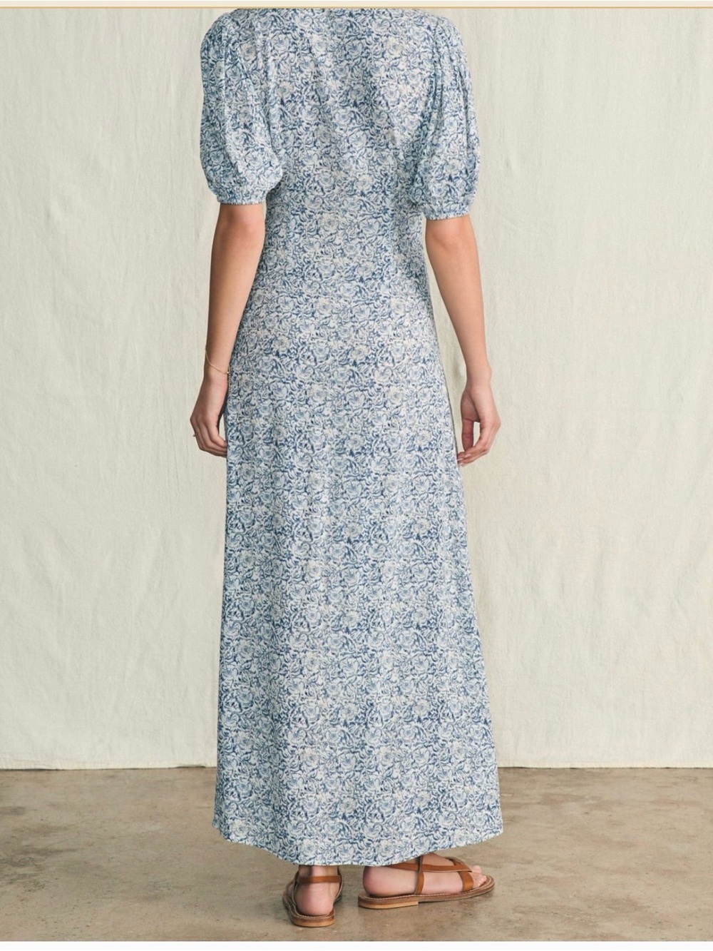 Faherty Blue Floral Maxi Dress - Picture 6 of 8